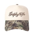 thumbnail image 1 of Trophy Wife Letter Embroidered Color Block Trucker Hat Unisex Adjustable Cotton Breathable Fashion Cap for Travel Daily Wear, 1 of 10