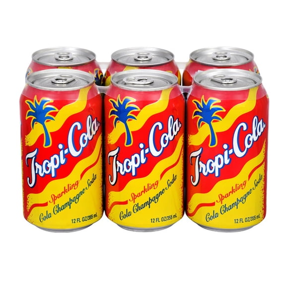 Tropi-Cola Sparkling Cola Champagne Soda  6 Pack (12 fl oz Cans) 