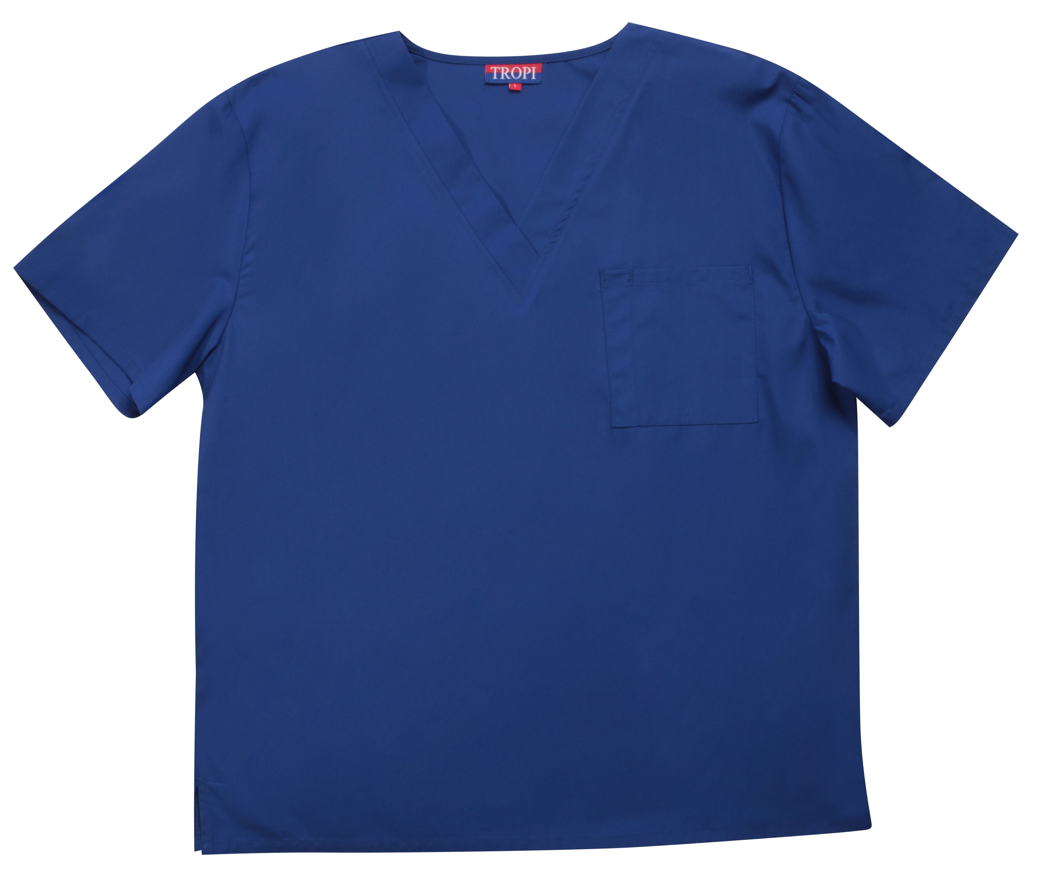 Tropi Men's Scrub Top Uniforms for Men (Large, Galaxy Blue)