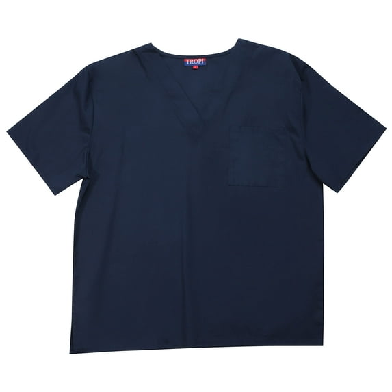 Tropi Men's Scrub Top Uniforms for Men (Medium, Navy)