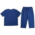 thumbnail image 1 of Tropi Mens Scrub Sets - Four Pocket Medical Scrubs Uniform (V-Neck with Cargo Pant) (Galaxy Blue, Large), 1 of 3