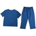 thumbnail image 1 of Tropi Mens Scrub Sets - Four Pocket Medical Scrubs Uniform (V-Neck with Cargo Pant) (Royal, XX-Large), 1 of 3
