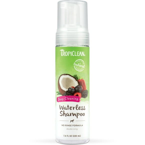 TropiClean Deep Cleansing Waterless Shampoo for Dogs, 7.4 oz.