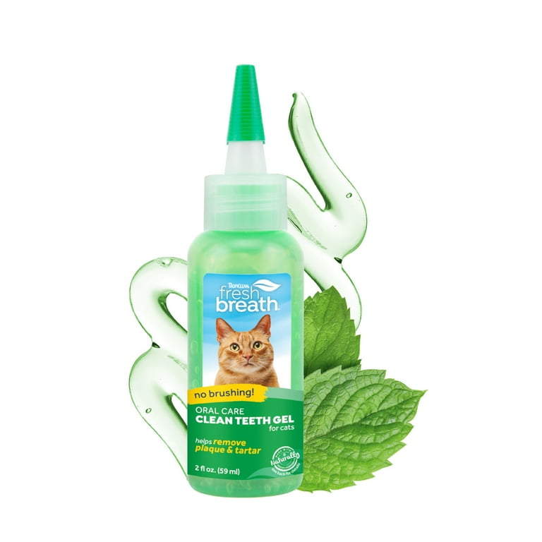 TropiClean Cat Dental Gel, Fresh Breath, Removes Plaque and Tartar