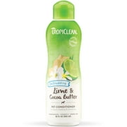 TropiClean Lime & Cocoa Butter Shed Control Conditioner for Dogs, 20oz - Matted Hair & Shed Control