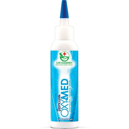 TropiClean OxyMed Ear Cleaner for Dogs & Cats, 4oz