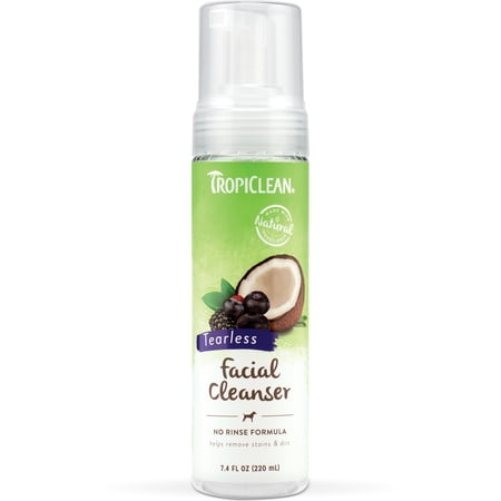 TropiClean Waterless Facial Cleanser for Dogs, 7.4oz -