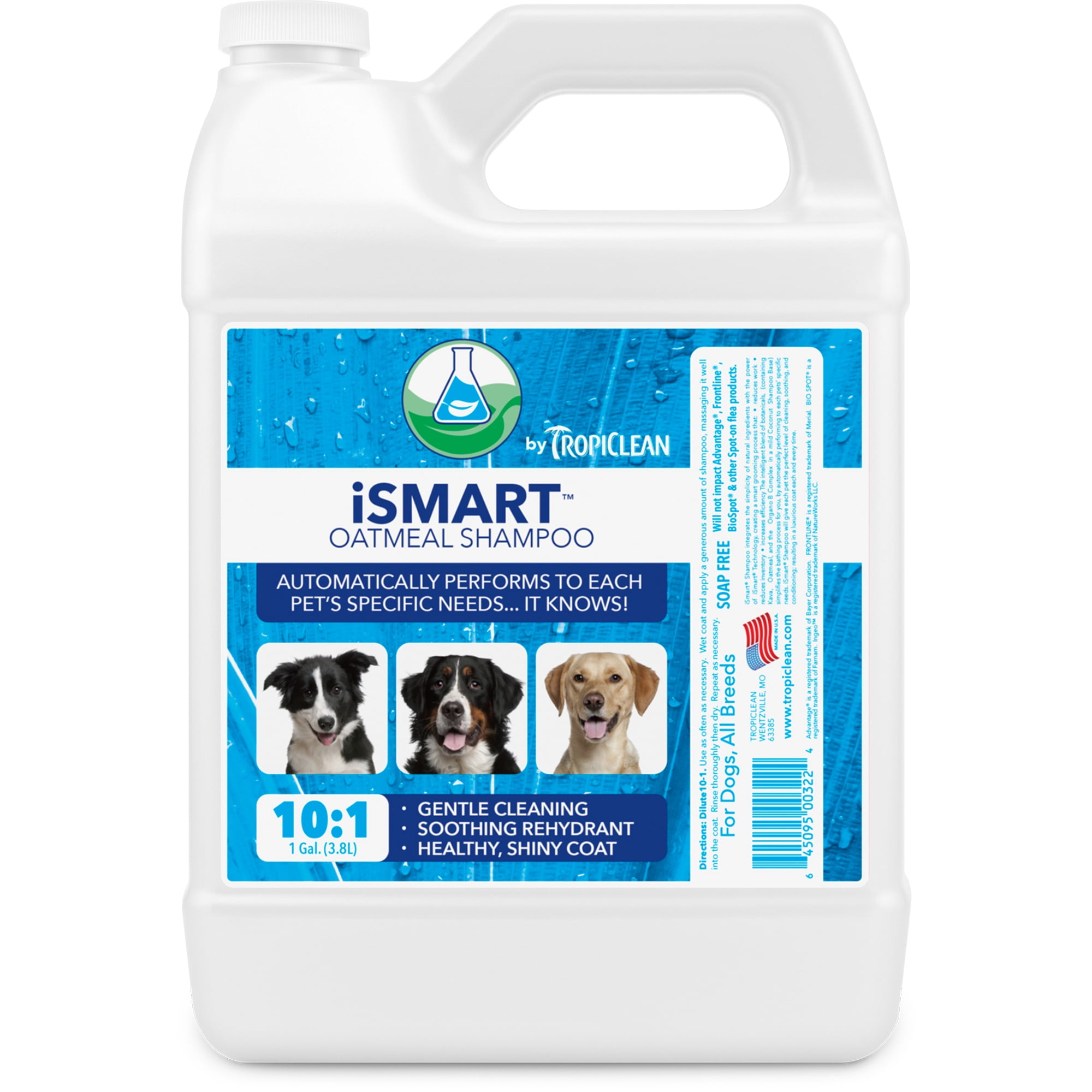 TropiClean iSmart Shampoo for Pets, 1 gal