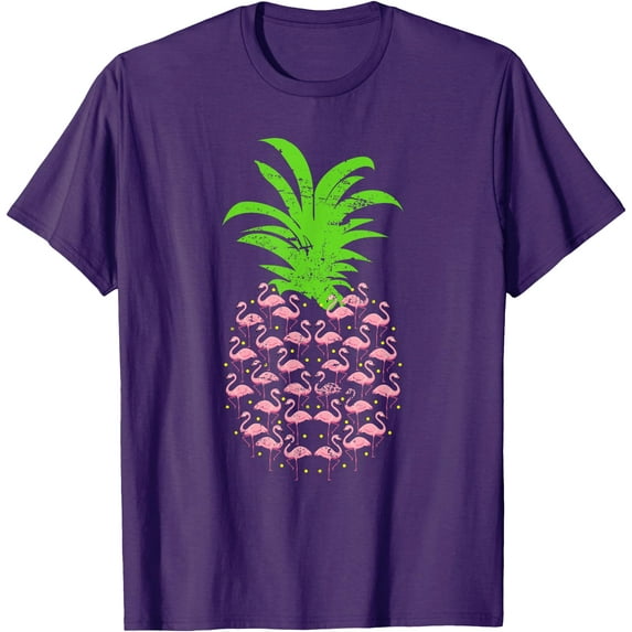 Tropic Bird Gift Idea Pineapple Flamingo Softstyle Unisex T-Shirt,Purple Color,Size 3T