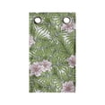 thumbnail image 1 of Tropic Hanging Pocket Organizer, Aloha Foliage Botanical Art with Flowers on Leaves, Printed Polyester Storage Bag with Pockets, 9" x 27", Olive Green Blush, 1 of 2