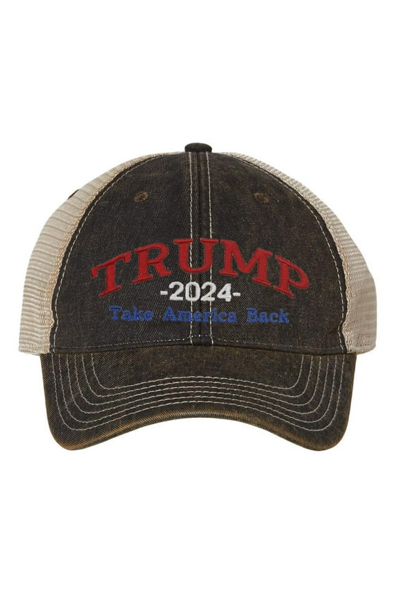 Embroidered Trump 2024 Take America Back Legacy Snapback Ballcap - Black