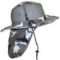 thumbnail image 1 of Tropic Hats Summer Wide Brim Mesh Safari/Outback W/Neck Flap & Snap Up Sides - City Camo XXXL, 1 of 5