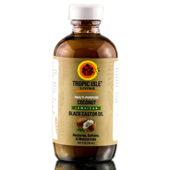 Tropic Isle Living Coconut Jamaican Black Castor Oil, 4oz