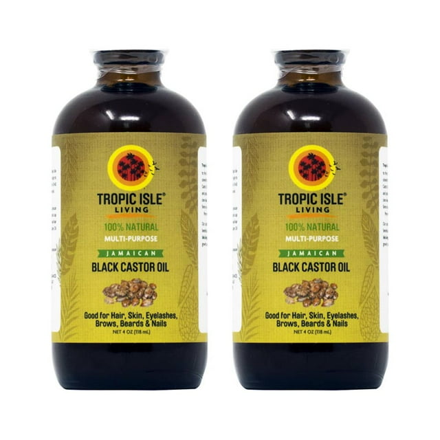 Tropic Isle Living Jamaican Black Castor Oil 4oz "Pack of 2" - Walmart.com