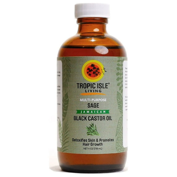 Tropic Isle Living Sage Multi Purpose Jamaican Black Castor Oil 4Oz,Pack of 3