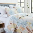 thumbnail image 1 of Southshore Fine Living, Inc. Tropic Leaf Collection, Twin XL Quilt Set, Soft Microfiber Fabric, Oversized Quilt Bedding for All Seasons, Lightweight Coverlet with 1 Pillow Sham, Twin/XL Quilts, Cream, 1 of 9