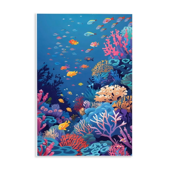 Stupell Industries Tropic Life Coral Reef Wall Plaque Art, design by LSR Design Studio, 15 x 10