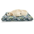 thumbnail image 1 of Tropic Pet Bed, Continuous Summer Leaves and Pineapples, Chew Resistant Pad for Dogs and Cats Cushion with Removable Cover, 24" x 39", Sea Blue Multicolor, by Ambesonne, 1 of 4