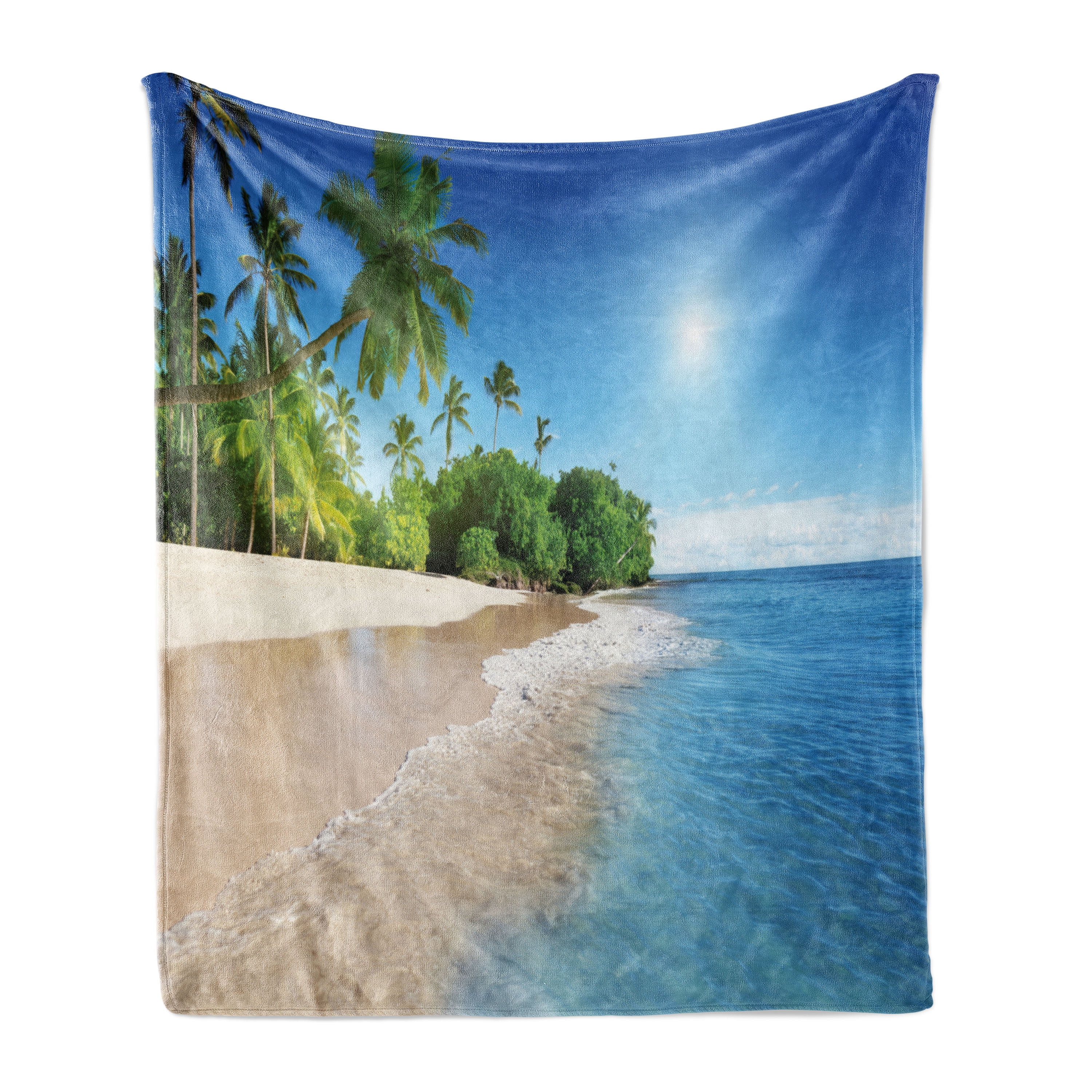 Beach scene throw blanket sale