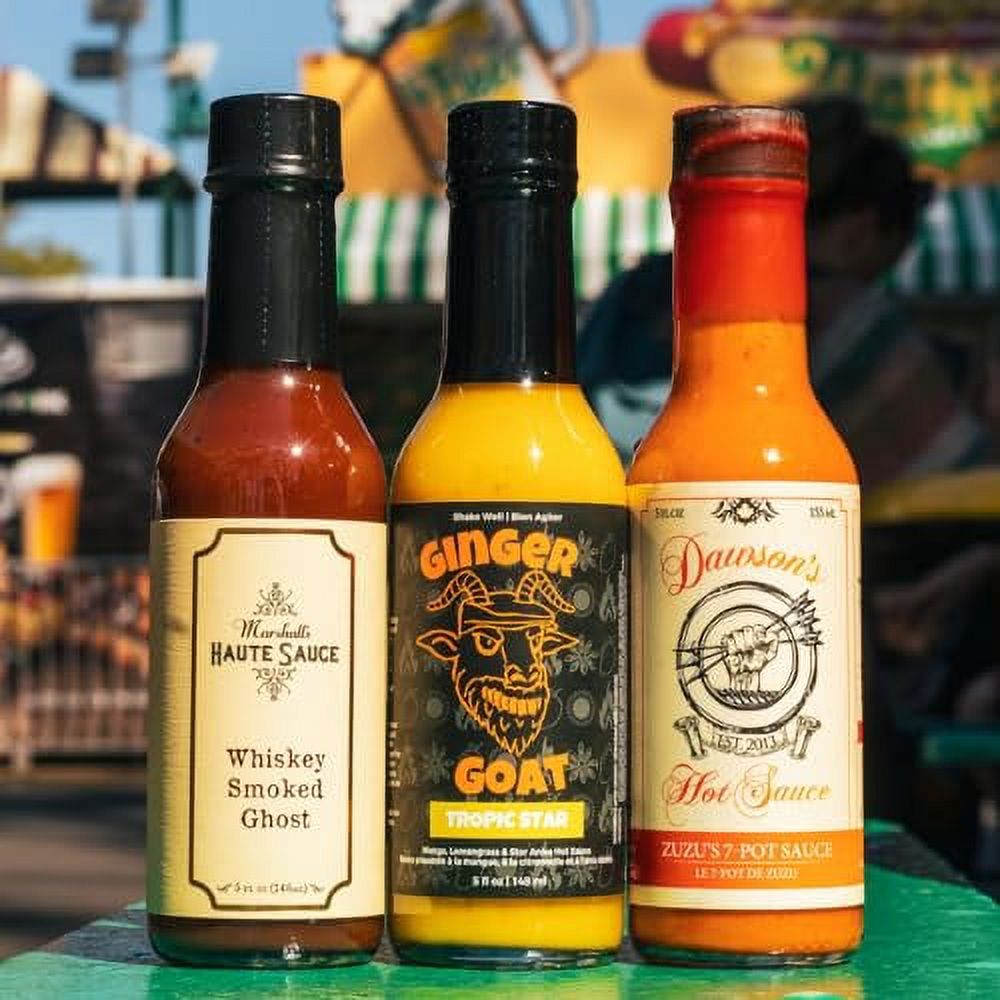Tropic Star by Ginger Goat, Spicy Medium Heat Hot Sauce With Flavors of SuperHot Peach Mash