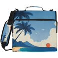 thumbnail image 1 of Tropic Sunset Printed Zipper Binder with Handle&Shoulder Strap 2 inch 3 Ring 500+300 Sheet Capacity File Folder Organizer, 1 of 8
