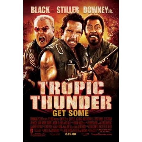 Tropic Thunder Movie poster Metal Sign 8inx 12in Print on Metal 8x12 Square Adults AB Posters