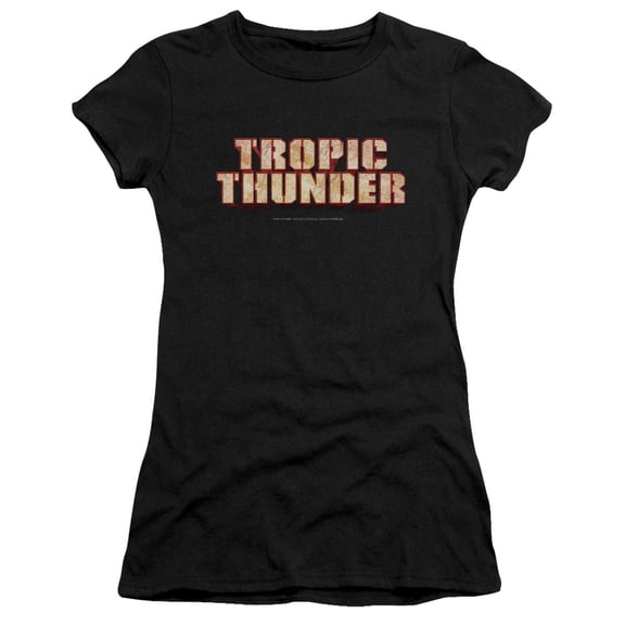 Tropic Thunder - Title - Juniors Teen Girls Cap Sleeve Shirt - Large