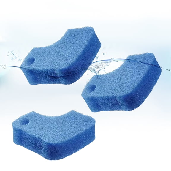 TropicAqua Blue Foam Filter Pads Replacement Compatible with Bio Master 250 350 600 Aquarium Bio Sponge (Pack of 3)