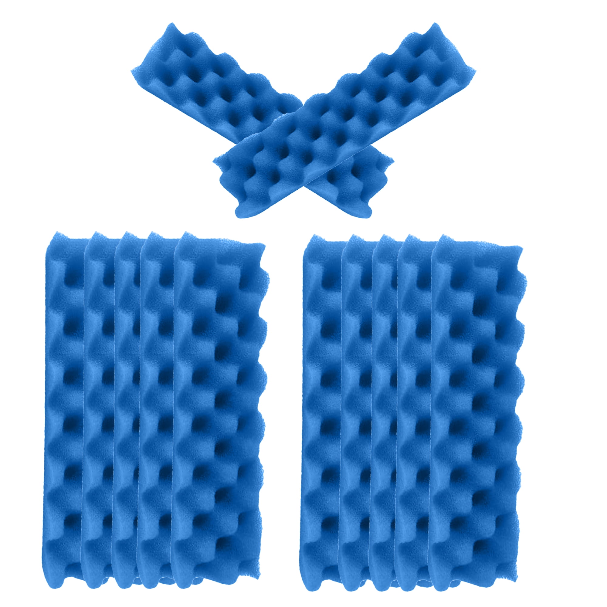 TropicAqua Blue Foam Filter Pads Replacement Compatible with Fluval 406, 407 Aquarium Bio Sponge (Pack of 12)