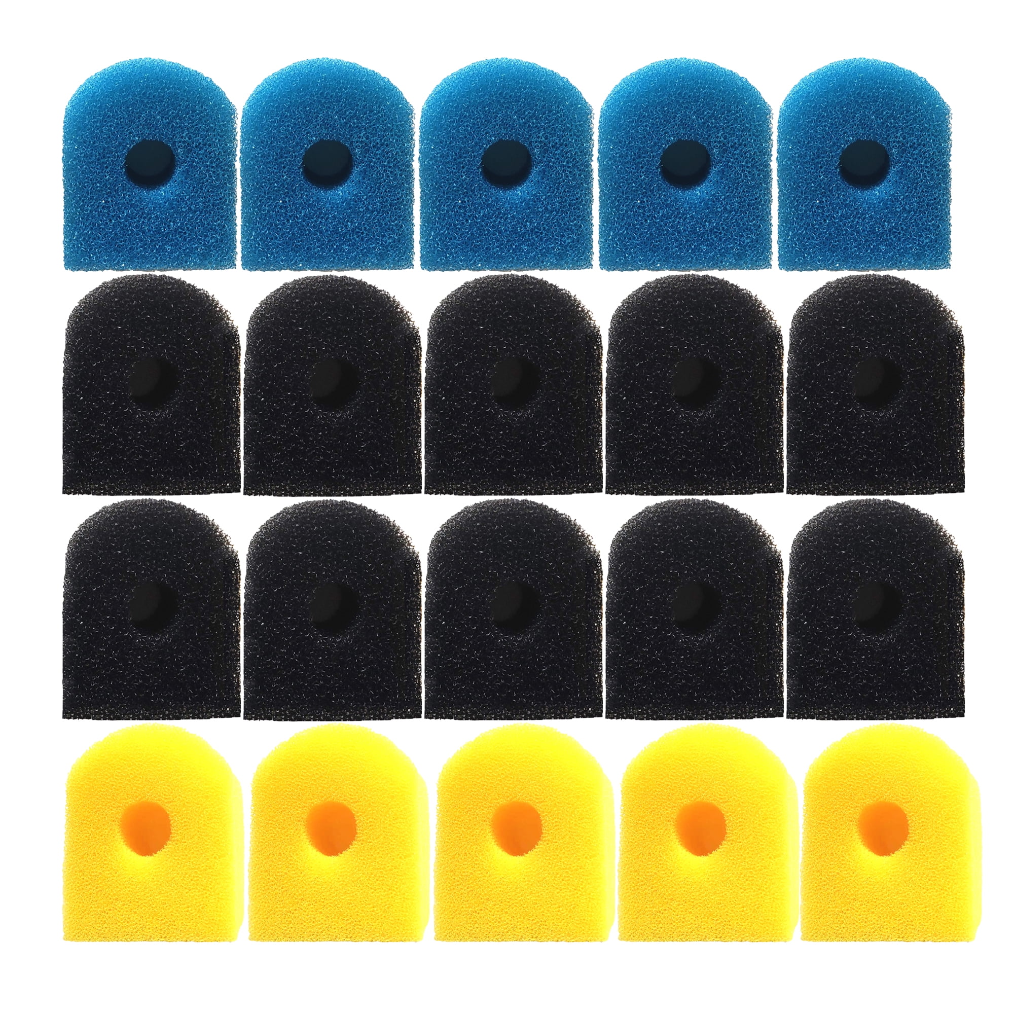 TropicAqua 3-Stage Foam Insert Foam Filter Pads Compatible with 10-40 Gallon Fish Tanks 130GPH 225GPH 300GPH Replacement Pre-filter (Pack of 20)