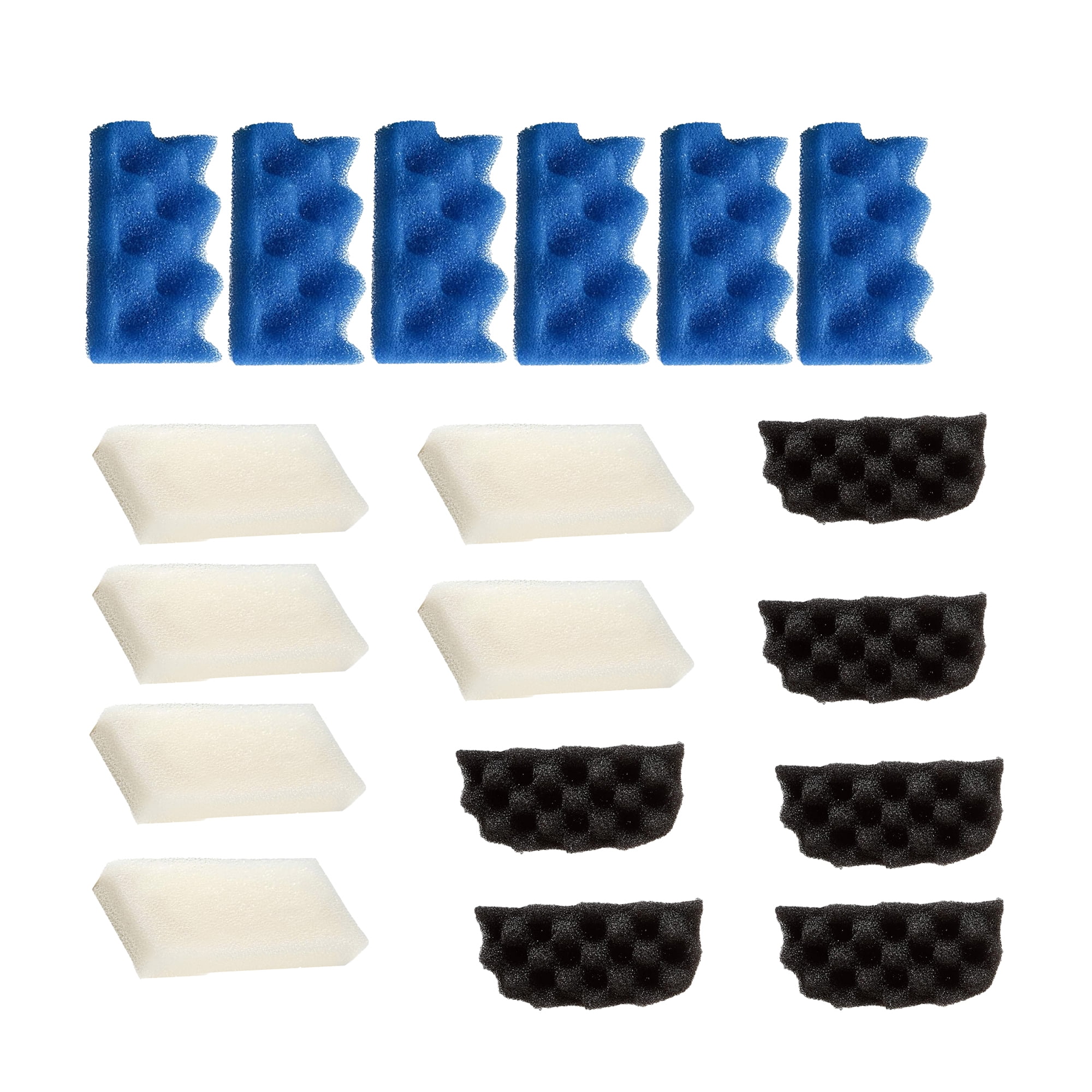 TropicAqua Replacement Aquarium Bio Sponge Foam Filter Pads Inserts Value Pack Suitable for Fluval 106, 107(Pack of 18)