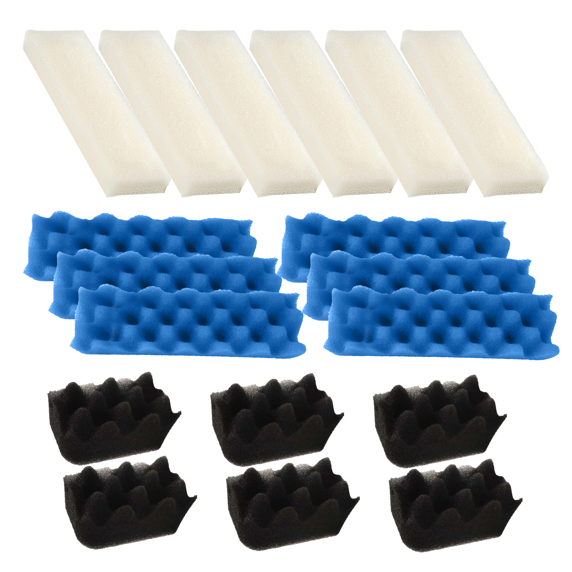 TropicAqua Replacement Aquarium Bio Sponge Foam Filter Pads Inserts Value Pack Suitable for Fluval 306, 307(Pack of 18)