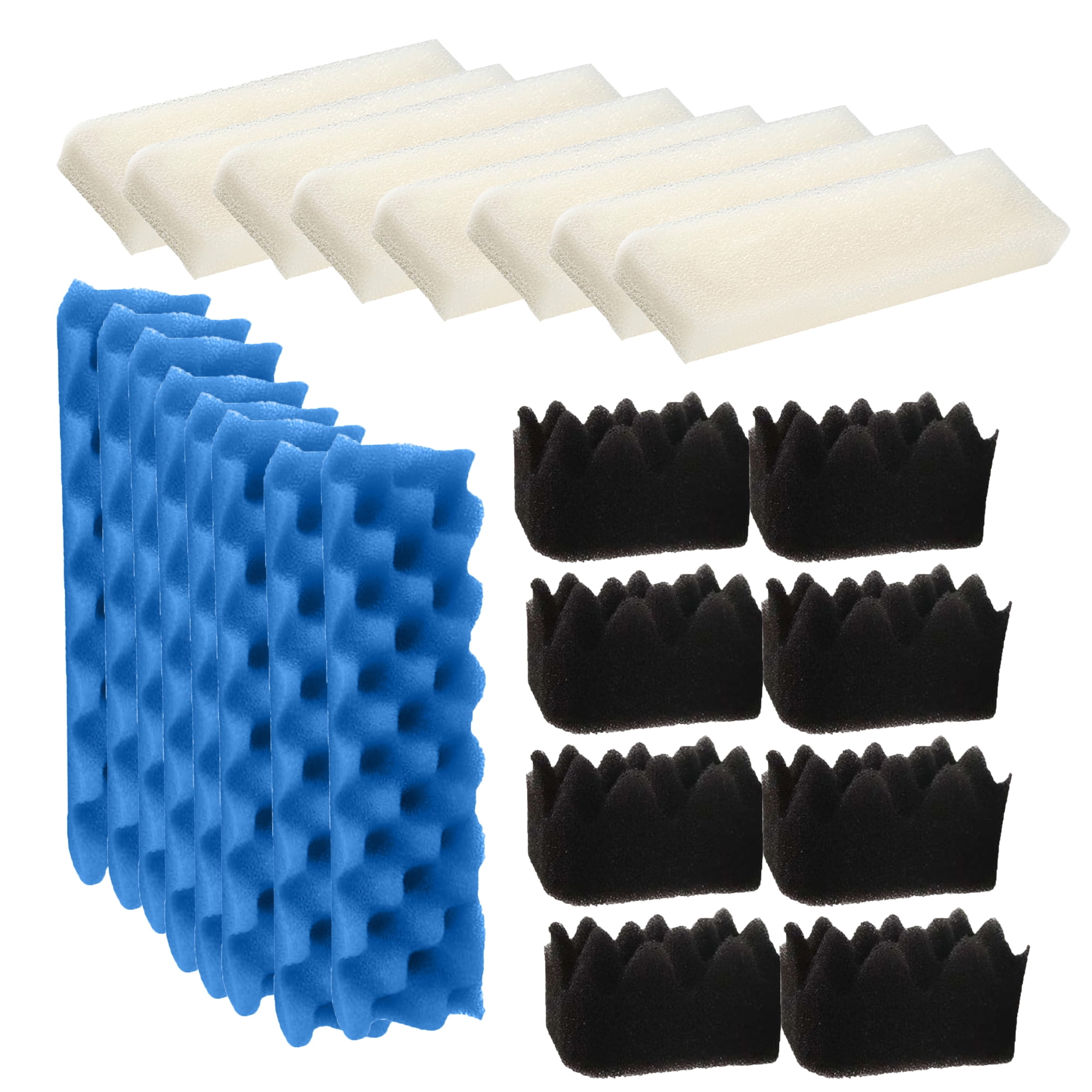 TropicAqua Replacement Aquarium Bio Sponge Foam Filter Pads Inserts Value Pack Suitable for Fluval 406, 407(Pack of 24)