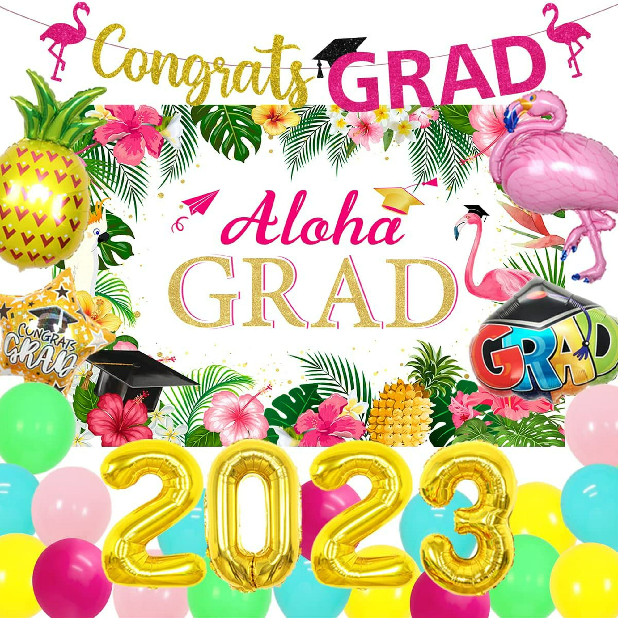 Tropical Aloha Graduation Party Decorations 2024 Hawaiian Luau ...