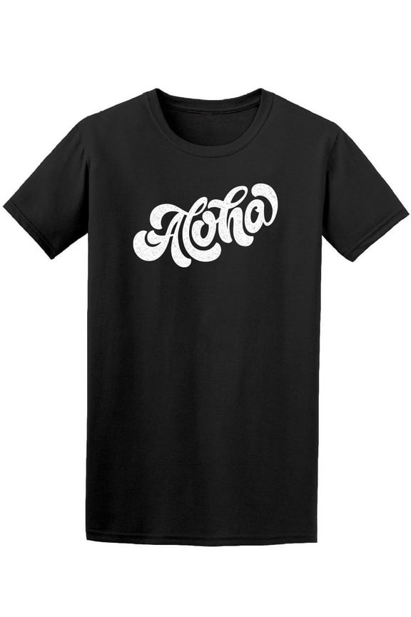 Tropical Aloha Lettering T-Shirt Men -Image by Shutterstock, Male Large