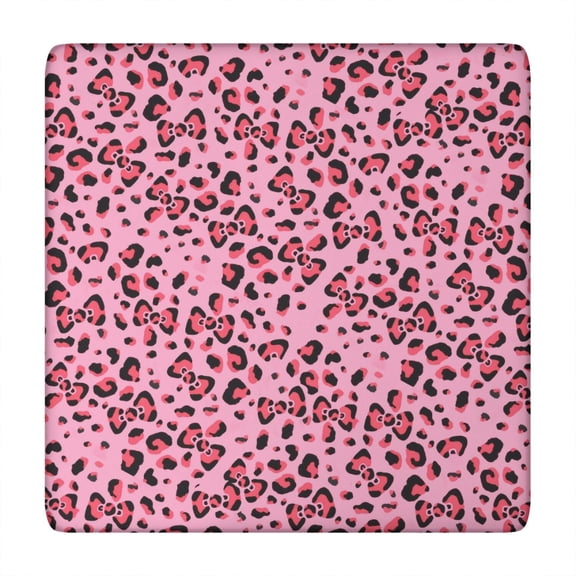 Tropical Animal Texture Elastic Table Cover - Dynamic Leopard Print Washable & Reusable (34x34 Inch)