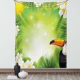thumbnail image 1 of Tropical Animals Tapestry, Toucan Birds with Macro Exotic Plants with Fresh Colors Nature Design, Wall Hanging for Bedroom Living Room Dorm Decor, 40W X 60L Inches, Green Yellow, by Ambesonne, 1 of 5
