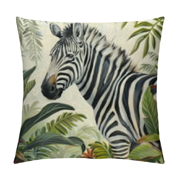 Tropical Animals Throw Pillow Covers Elephant Giraffe Leopard Zebra Decorative Pillow Cases Summer Outdoor Cushion Covers for Sofa Bed Home Decor