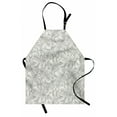 thumbnail image 1 of Tropical Apron Rainforest Giant Leaves Plants Botanical Jungle Herbs Feng Shui Zen Bush Sketch, Unisex Kitchen Bib Apron with Adjustable Neck for Cooking Baking Gardening, Grey Dust, by Ambesonne, 1 of 3