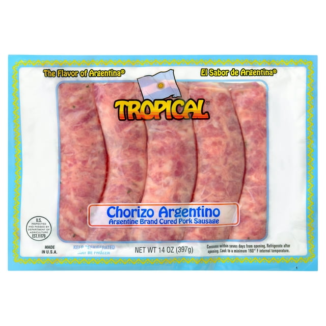 Tropical Argentinean Chorizo 14oz, Vacuum Packed