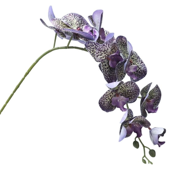 Tropical Artificial Flower Long Stem Butterfly Orchid Big Size Lifelike Phalaenopsis Real Touch Moth Orchid for Wedding Bridal Home Décor Baby Shower Centerpiece