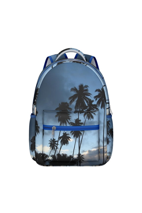 Tropical Backpack for Students Hawaiian Aloha Palm Leaf Bookbag Vibrant Jungle Leaf Backpack for School, Travel, Outdoor