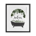 thumbnail image 1 of Stupell Industries Tropical Tropical Bath Relax Black Framed Print Under Glass, 13 x 16, by Lettered and Lined, 1 of 8