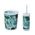 thumbnail image 1 of Evideco Tropical Bathroom Accessory Set 2-Pieces Plastic - 9.4" H x 7.8" W x 6.2" L, 1 of 5