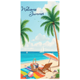 thumbnail image 1 of Tropical Beach Banner Summer Vacation Lightweight Welcome Summer with Palm Trees Relax for Beach Party Holiday Outdoor, 1 of 8