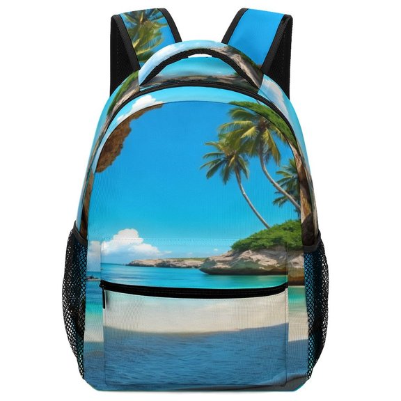 Tropical Beach Cave View Backpack for Business Daypack College Canvas Bags Durable
