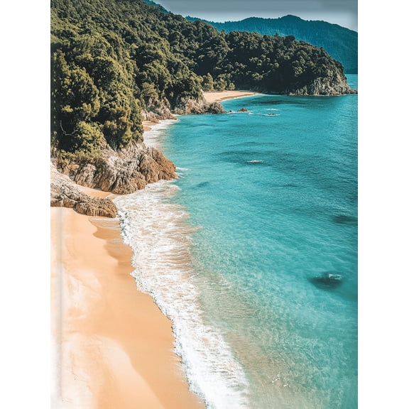 Tropical Beach Coastal Landscape Canvas Print/Wall Art Suitable for Living RoomBathroomand Hotel Decoration