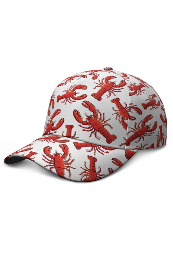 Tropical Beach Crab Baseball Cap – Nautical Vintage Colorful Watercolor Sea Life Dad Hat with Cute Cartoon Ocean Marine Print, Lightweight Breathable Summer Hat for Men Women