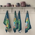 thumbnail image 1 of Tropical Beach Crocodile Tea Towels Set of 6 Hello Summer Kitchen Dish Cloth with Hanging Loop, 18"x28"Lint-Free Absorbent Towel for Kitchen Drying Wiping and Cleaning, 1 of 5