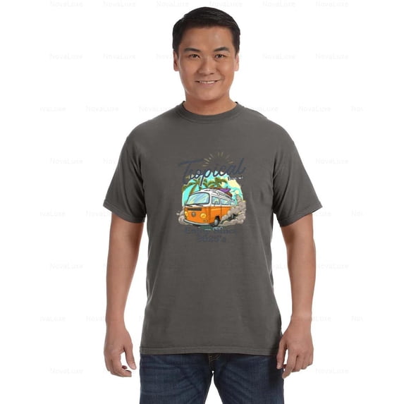 Tropical Beach Enjoy Since 2025 Comfort Color T-Shirt Summer Retro Style, Unisex, up to size 4XL